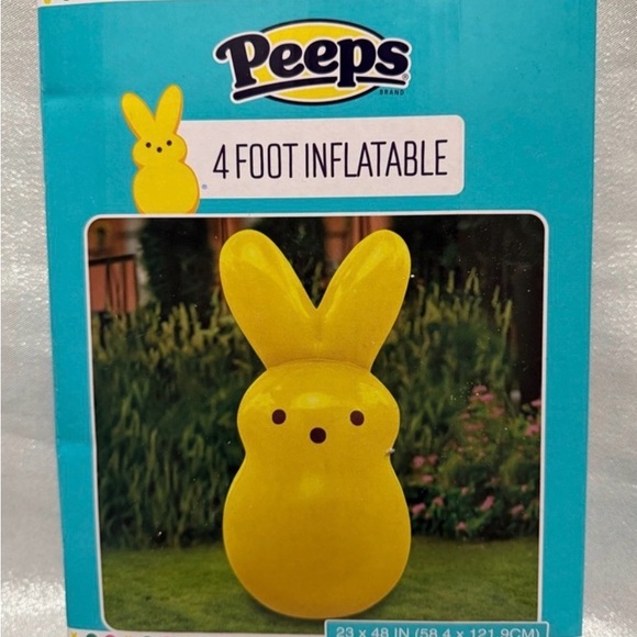 4FT Inflatable YELLOW PEEP Bunny! - Picture 2 of 3